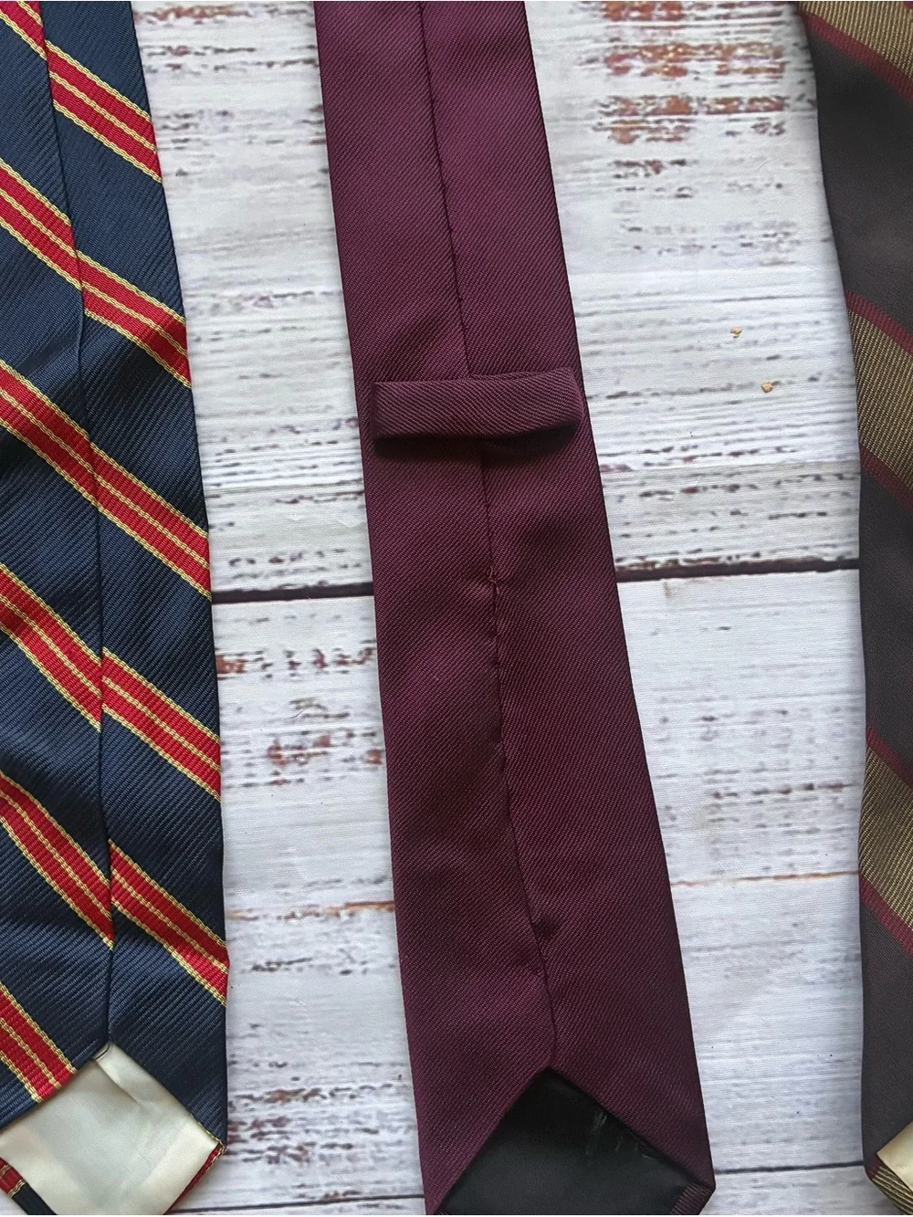 Classic Men's Burgundy Solid Tie - Versatile Formal Vintage Bundle